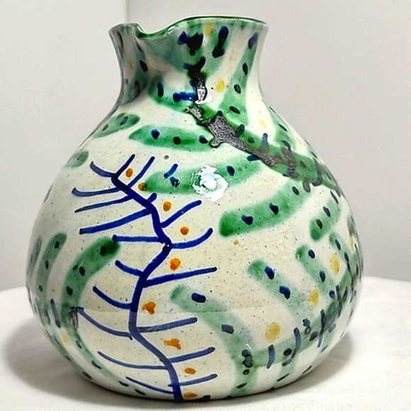 Vintage Studio Pottery Art Denmark RAS 79 Pitcher Vase 5" x 5" Signed Red Clay - Picture 7 of 9